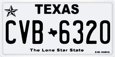 TX license plate CVB6320