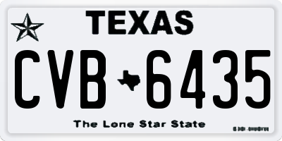 TX license plate CVB6435