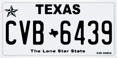 TX license plate CVB6439