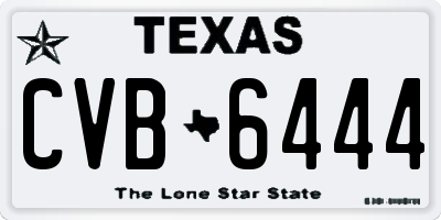 TX license plate CVB6444