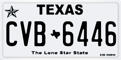 TX license plate CVB6446