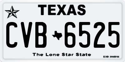 TX license plate CVB6525