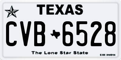 TX license plate CVB6528
