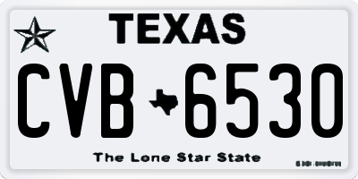 TX license plate CVB6530
