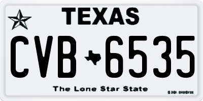 TX license plate CVB6535
