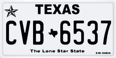 TX license plate CVB6537