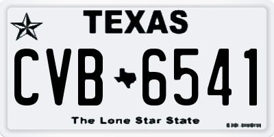 TX license plate CVB6541