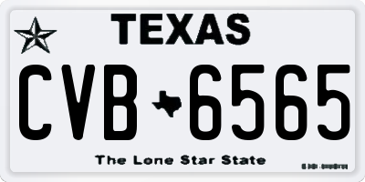 TX license plate CVB6565