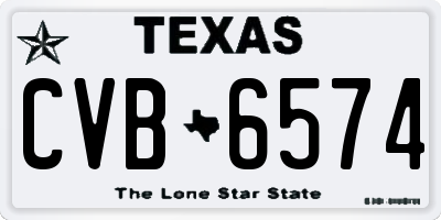 TX license plate CVB6574