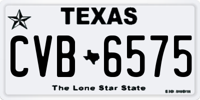 TX license plate CVB6575