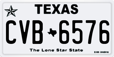 TX license plate CVB6576
