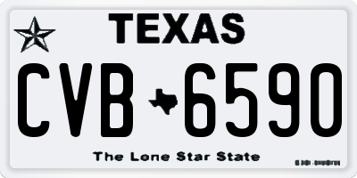 TX license plate CVB6590