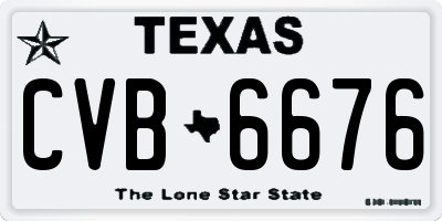 TX license plate CVB6676