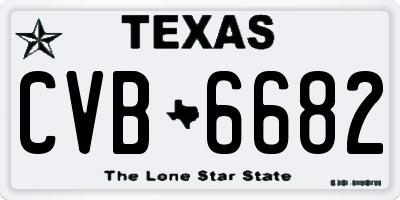 TX license plate CVB6682