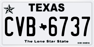 TX license plate CVB6737