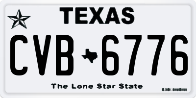 TX license plate CVB6776