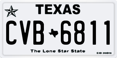 TX license plate CVB6811