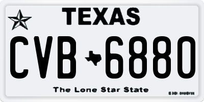 TX license plate CVB6880