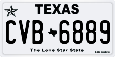 TX license plate CVB6889