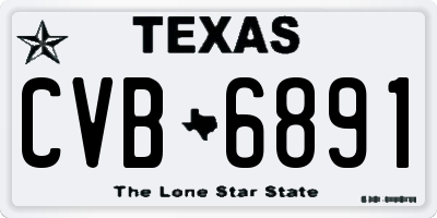TX license plate CVB6891