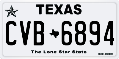 TX license plate CVB6894