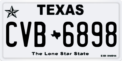 TX license plate CVB6898