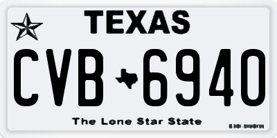 TX license plate CVB6940
