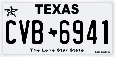 TX license plate CVB6941
