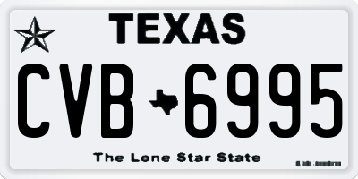 TX license plate CVB6995