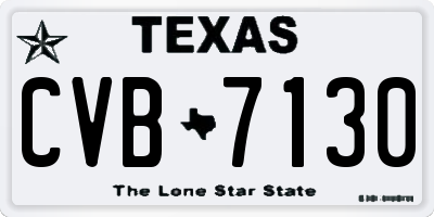 TX license plate CVB7130