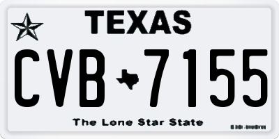 TX license plate CVB7155