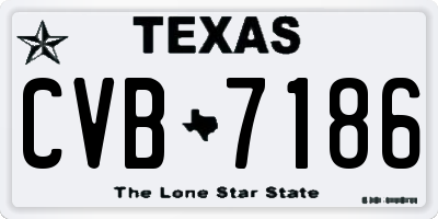 TX license plate CVB7186