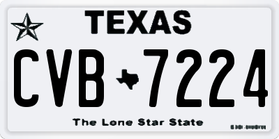 TX license plate CVB7224