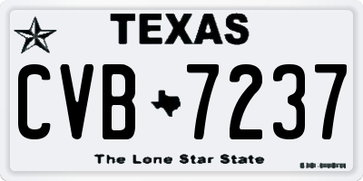 TX license plate CVB7237
