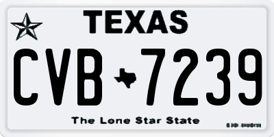 TX license plate CVB7239
