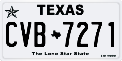 TX license plate CVB7271