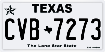 TX license plate CVB7273