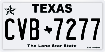 TX license plate CVB7277