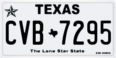 TX license plate CVB7295
