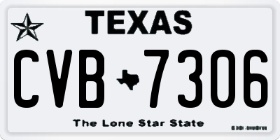 TX license plate CVB7306