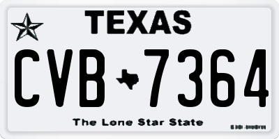 TX license plate CVB7364