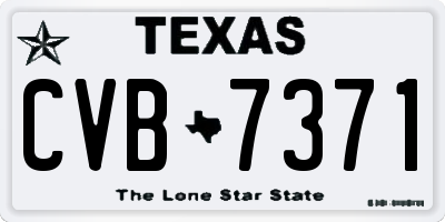 TX license plate CVB7371