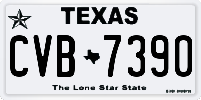TX license plate CVB7390
