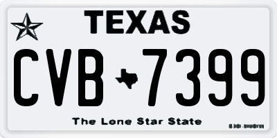 TX license plate CVB7399