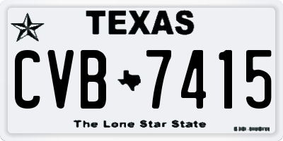 TX license plate CVB7415