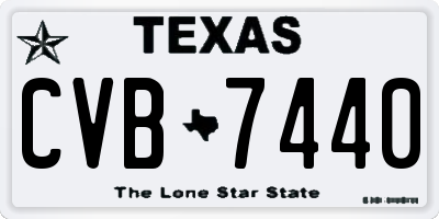 TX license plate CVB7440