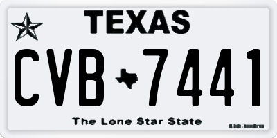 TX license plate CVB7441