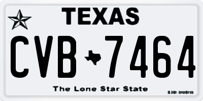 TX license plate CVB7464
