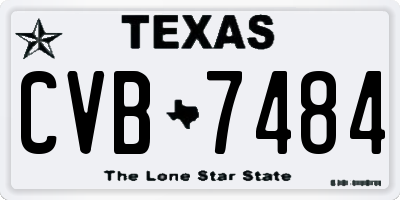 TX license plate CVB7484