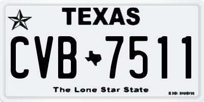 TX license plate CVB7511